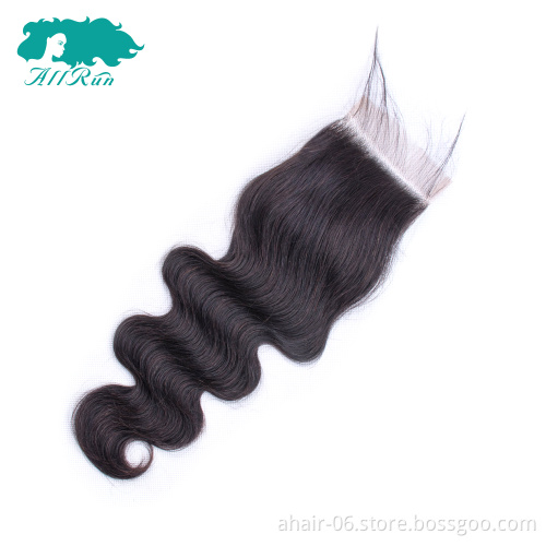 Wholesale Brazilian Virgin Hair Closure Unprocessed Transparent Lace Closure 4*4 Human Hair